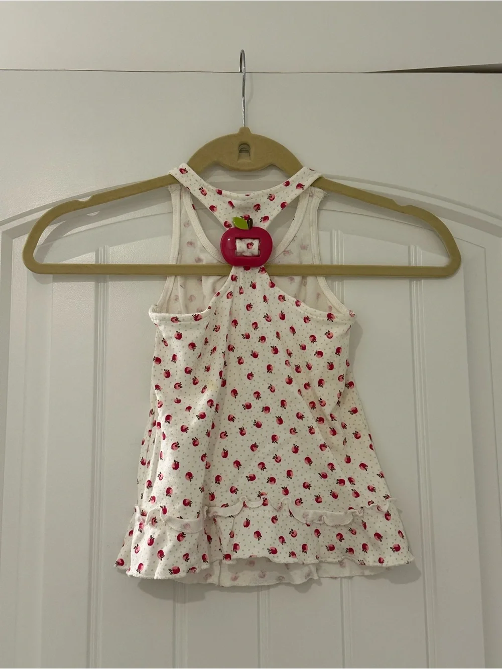 Vintage Gymboree Apple Polka Dot Ruffle Swing Tank Top Sz 5 07 Candy Apple Line